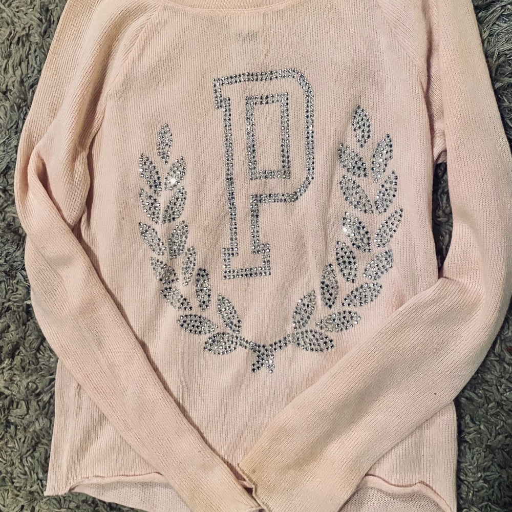 VS Bedazzled PINK Sweater